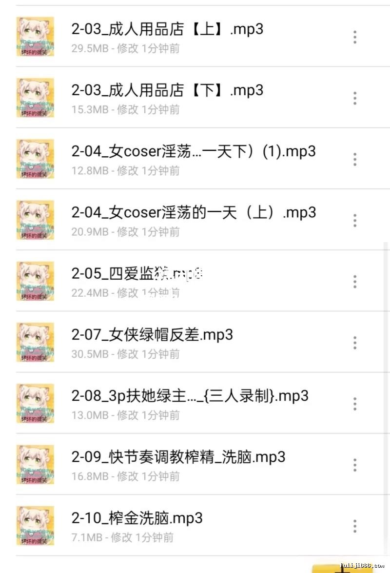 ASMR媚黑音声竹曦+陈璐音频合集1.63G